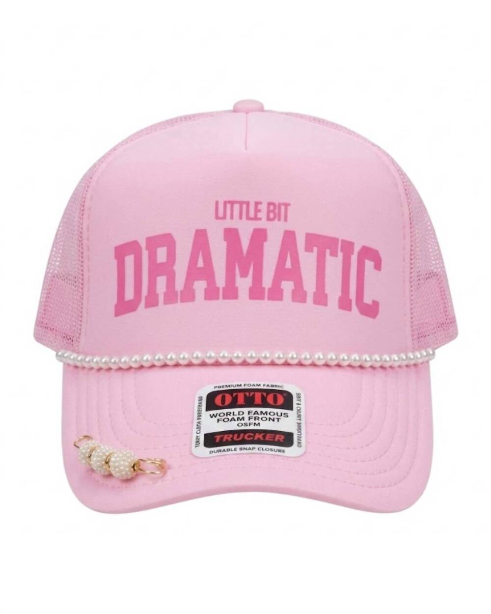 NEW OTTO women's little bit dramatic trucker hat in light pink